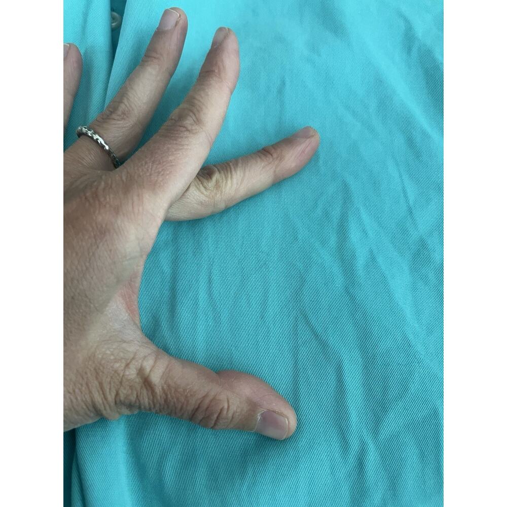 Ralph Lauren Blake Classic Button Front Shirt Mens XL Aqua Turquoise Pink Pony - Picture 10 of 14